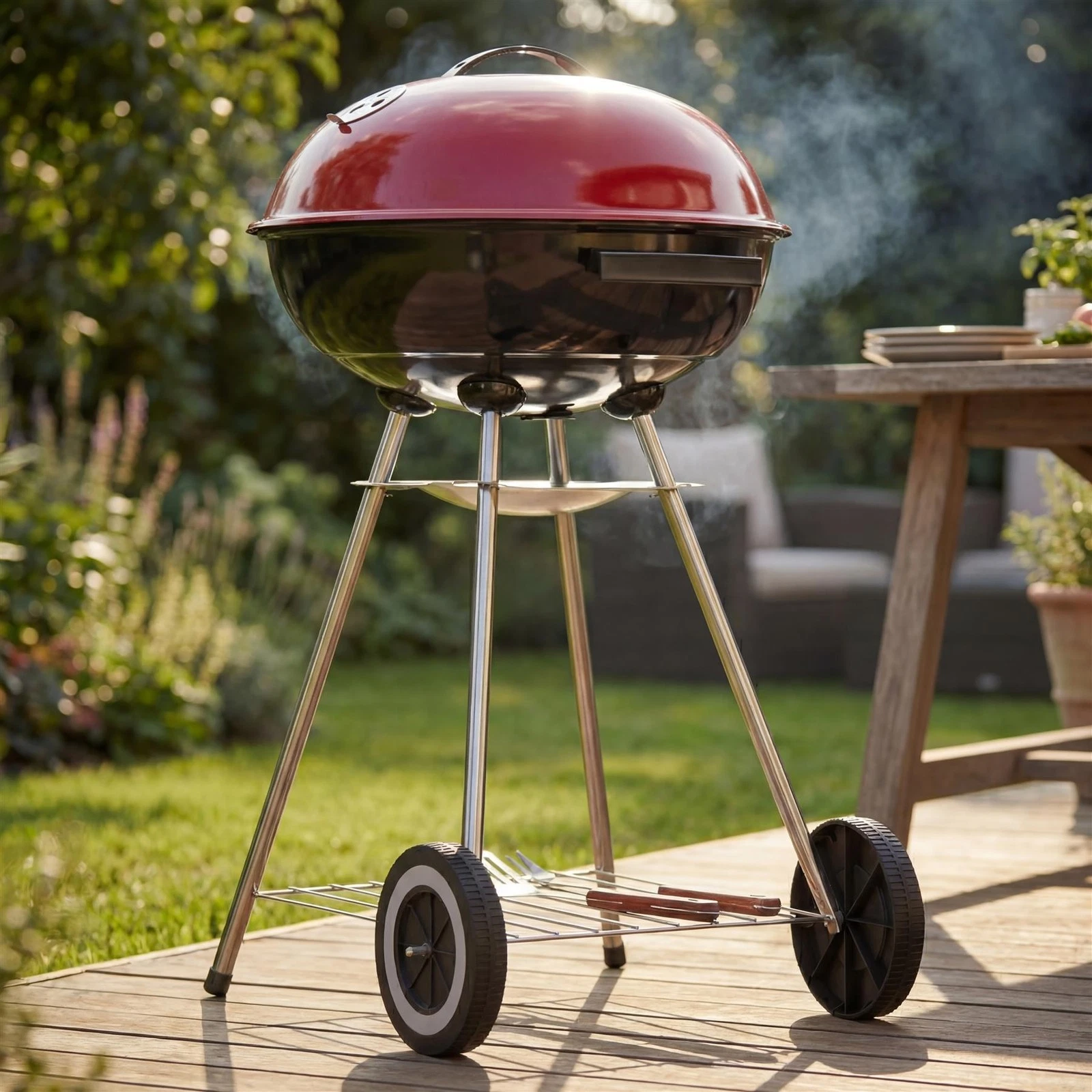 Portable Round Kettle BBQ Charcoal Grill Garden Outdoor Heat Control Grill
Opens in a new window or