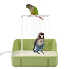 Automatic Bird Bath with Pump, Parrot Bathtub with Anti-Bite Cord Protector, ...