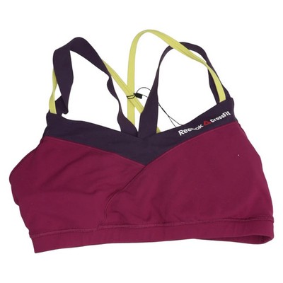 Reebok Crossfit, Sport-BH, Größe: 42/44, Lila/Gelb, Einfarbig, Damen #96g