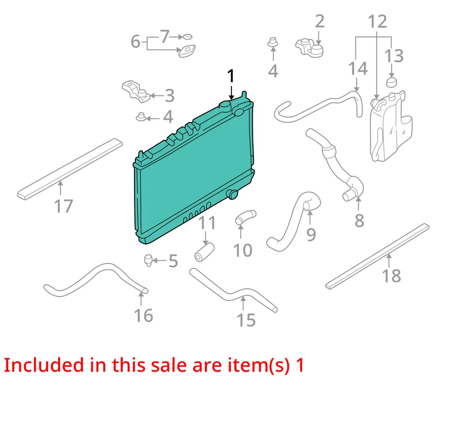 Radiador de refrigeración del motor Nissan Frontier 1998-2004 6 cilindros OEM Foto 4 de 4