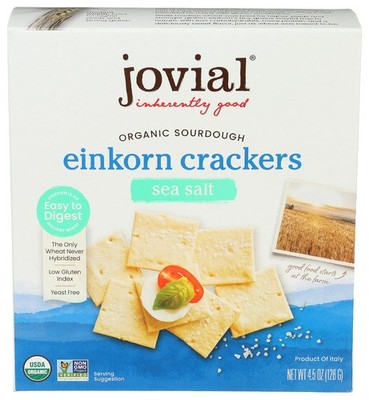 Jovial Sourdough Cracker Sea Salt 4.5 oz (Pack of 10)