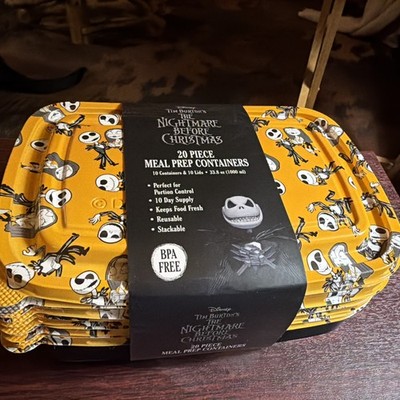DISNEY Nightmare Before Christmas Food Storage Containers MEAL PREP NEW
