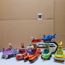 Paw Patrol Aqua Pups Lot 5Vehicles w/ Skye Ru...
