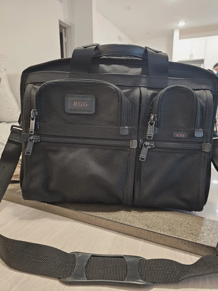 "Maletín para computadora portátil Tumi T-Pass 26516DH negro nailon bolso de hombro 16""" Foto 2 de 4