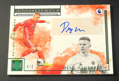 4/5 INDELIBLE INK - DEAN HENDERSON - 2019/20 PANINI IMPECCABLE - SHEFFIELD UNITED