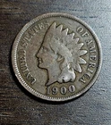 1900 Indian Head Cent  F To XF  Penny 1c Coin Collectible