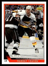 1993 Upper Deck Murray Craven #410 Vancouver Canucks NHL Hockey Base Set