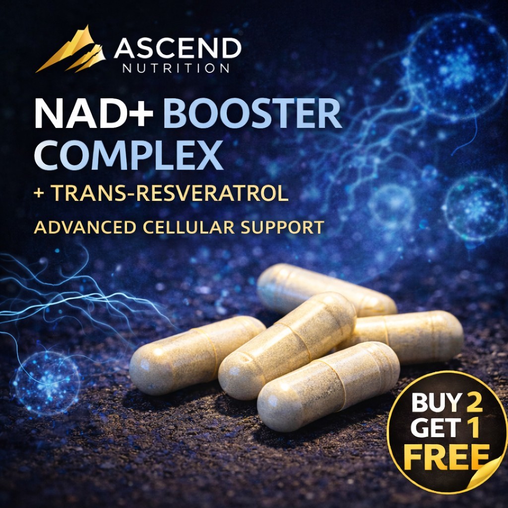 NAD+ Booster Complex with Trans-Resveratrol, 90 Capsules - Anti-Aging Support
