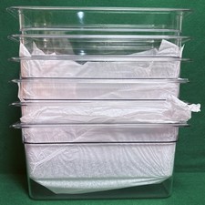 Carlisle Plastic Food Pan 1/3 Size 6 Deep 5.6QT Clear NEW 6 Pack Third Size