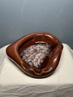 Vintage Royal Haeger Art Pottery Ashtray Brown Tones Decorative Drip Glazed