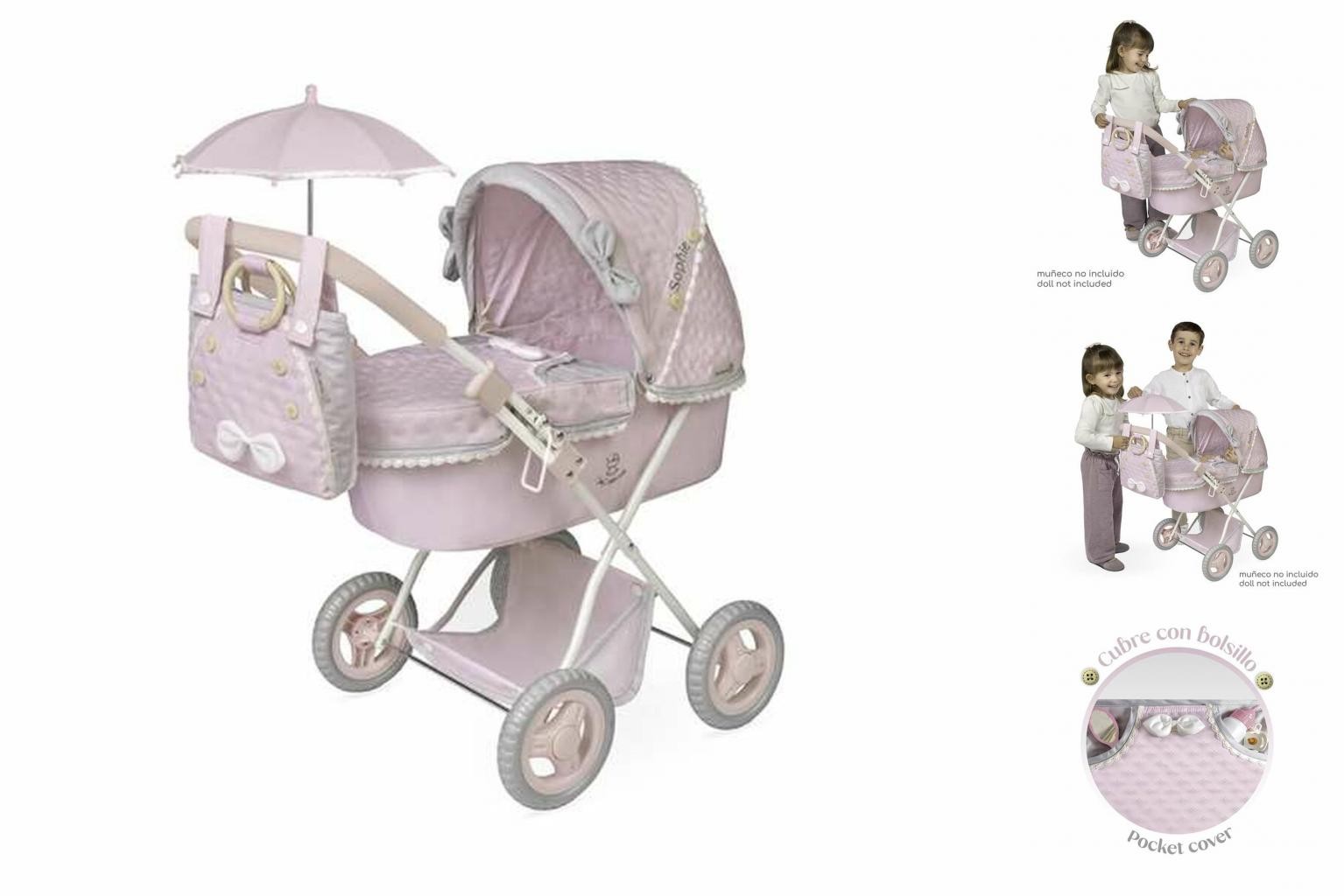 B-Ware | Puppenwagen Baby Puppe Decuevas DECUEVAS Kuscheltiere  Puppenwagen Für