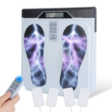 Rechargeable EMS Foot Massager f/ Neuropathy TENS Stimulator w/ 10Modes Control