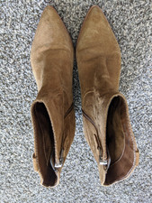 Dolce Vita Anthropologie Solow Suede Heel Ankle Boot womens Size 9 Brown