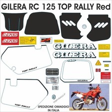 kit adesivi stickers compatibili GILERA Rc 125 top rally ROSSA