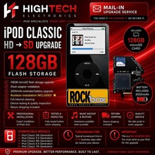 iPod Classic 5th/6th/7th Gen 128GB SD Upgrade  2000mAh Battery Rockbox