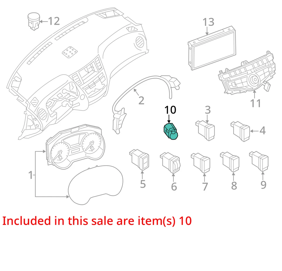 Interruptor de encendido compatible con 14-20 INFINITI QX60 3024232 Foto 3 de 4
