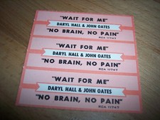 3 Daryl Hall John Oates Back Wait For Me / No Brain No Pain Jukebox Title Strips