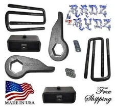 2003-2018 Chevy Express 1500 2500 4WD Lift Kit 3"Keys 3"Block Kit 12"U-Bolt