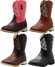 NORTY Boy's Girl's Unisex Western Cowboy Boot for Little Kids