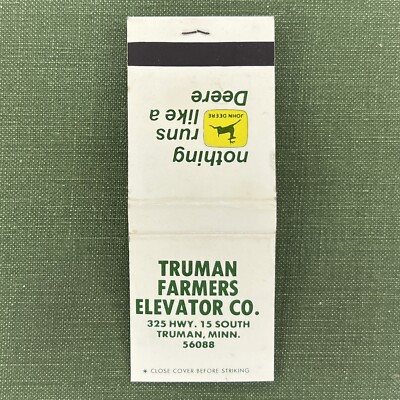 Vintage Matchbook Truman Farmers Elevator Co. Minnesota Matches Unstruck