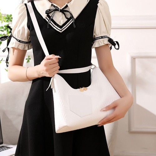 Solid Color Shoulder Bag PU Underarm Bag Fashion Crossbody Bag For Women - Picture 4 of 15