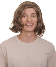 Adult men's Brown Curly Wig, Best for Halloween, HM-1583