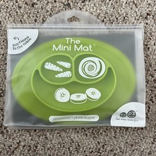 EZPZ The Mini Mat Baby Placemat Food Bowl/Plate Silicone Suction Green BPA FREE