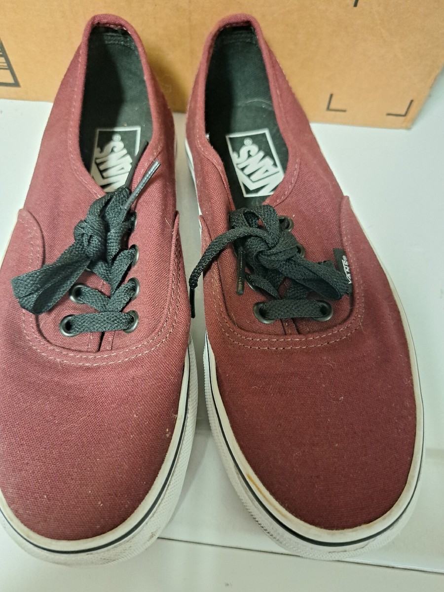Vans Authentic Burgundy Unisex Low Top Size Women display picture 2