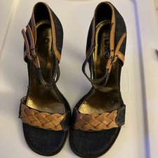 Dolce Gabbana High Heel Strappy Sandals Caram...