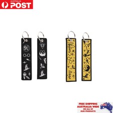 Harry Potter Keychain Keyring Double Sided Embroidered Key Tags Accessories