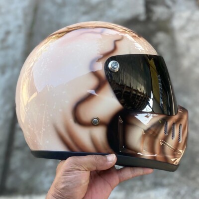 VINTAGE CUSTOM FULL FACE HELMET RANGER IRON MAIDEN FOR