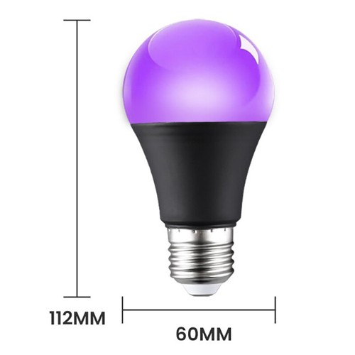 Aluminium UV Purple Bulb Home Decor 360 Glow 12W 85-265V E26/E27 - Picture 5 of 12