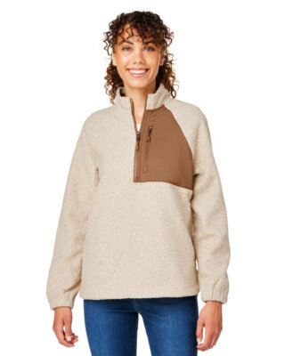 North End NE713W Ladies Aura Sweater Fleece Quarter-Zip