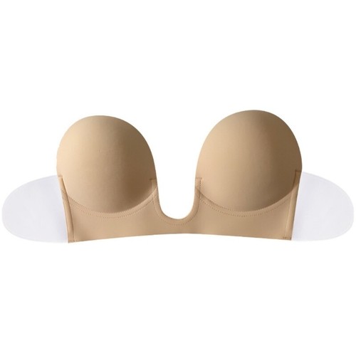 Women Adhesive Invisible Push Up Bra Strapless Sticky Bra Ladies Deep Plunge Bra - Picture 9 of 16
