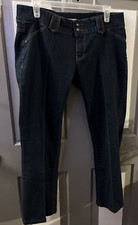 Emperial Premium Women's Jeans 14 Dark Blue Stretch Rhinestone Embellished New