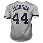 Reggie Jackson Signed New York Grey Baseball Jersey (JSA) YANKEES