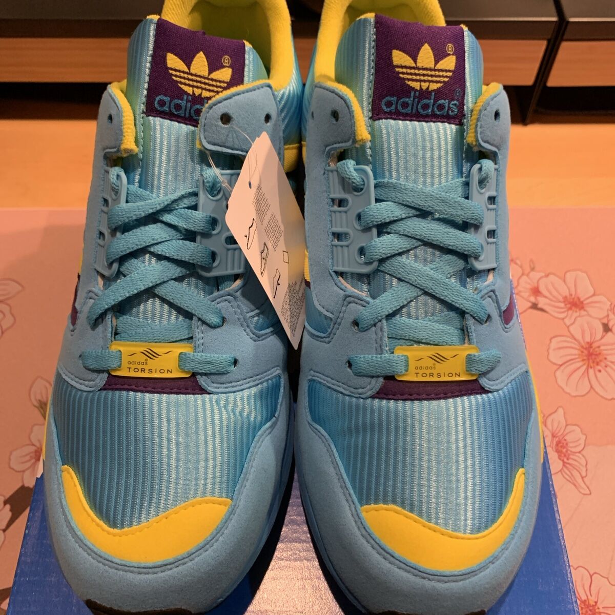 AQUA adidas x GUCCI ZX 8000 Sneakers 'Aqua Blue Yellow Brown