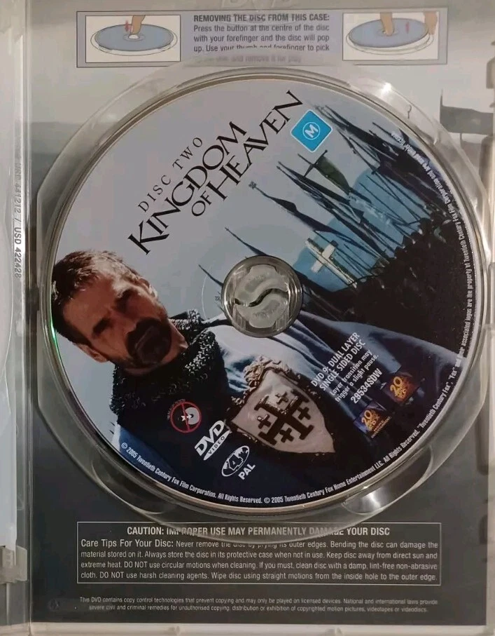 Kingdom Of Heaven DVD (Region 4) VGC Orlando Bloom, Action, Free Postage - image 4 of 4