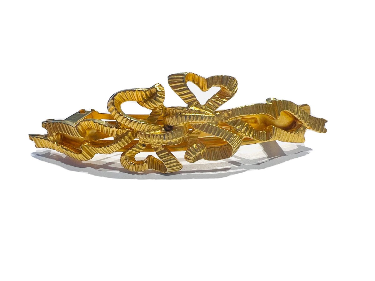 Vintage Kirks Folly Gold Plated Bow Hair Clip | eBay
