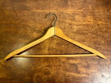 Vintage Ackerman Clothes Hanger Wooden Wood and Wire Clothing Holder