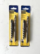 Lot of (2) Irwin Hanson 53706 EX-6 Spiral Screw Extractor and Drill Set USA