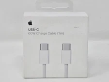 Genuine Apple USB-C Charge Cable 1M ‎3 FT Woven (MQKJ3AM/A) - White