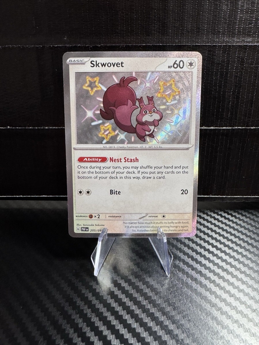 Skwovet 205/091 Sv: Paldean Fates Holo Pokmon TCG Cards NM | eBay