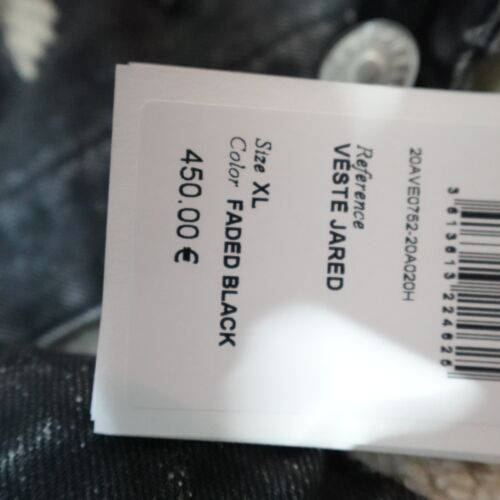 Isabel Marant Jacket XL Black Gray Sherpa Lined Denim Jared Sherpa Lined NEW - Picture 3 of 10
