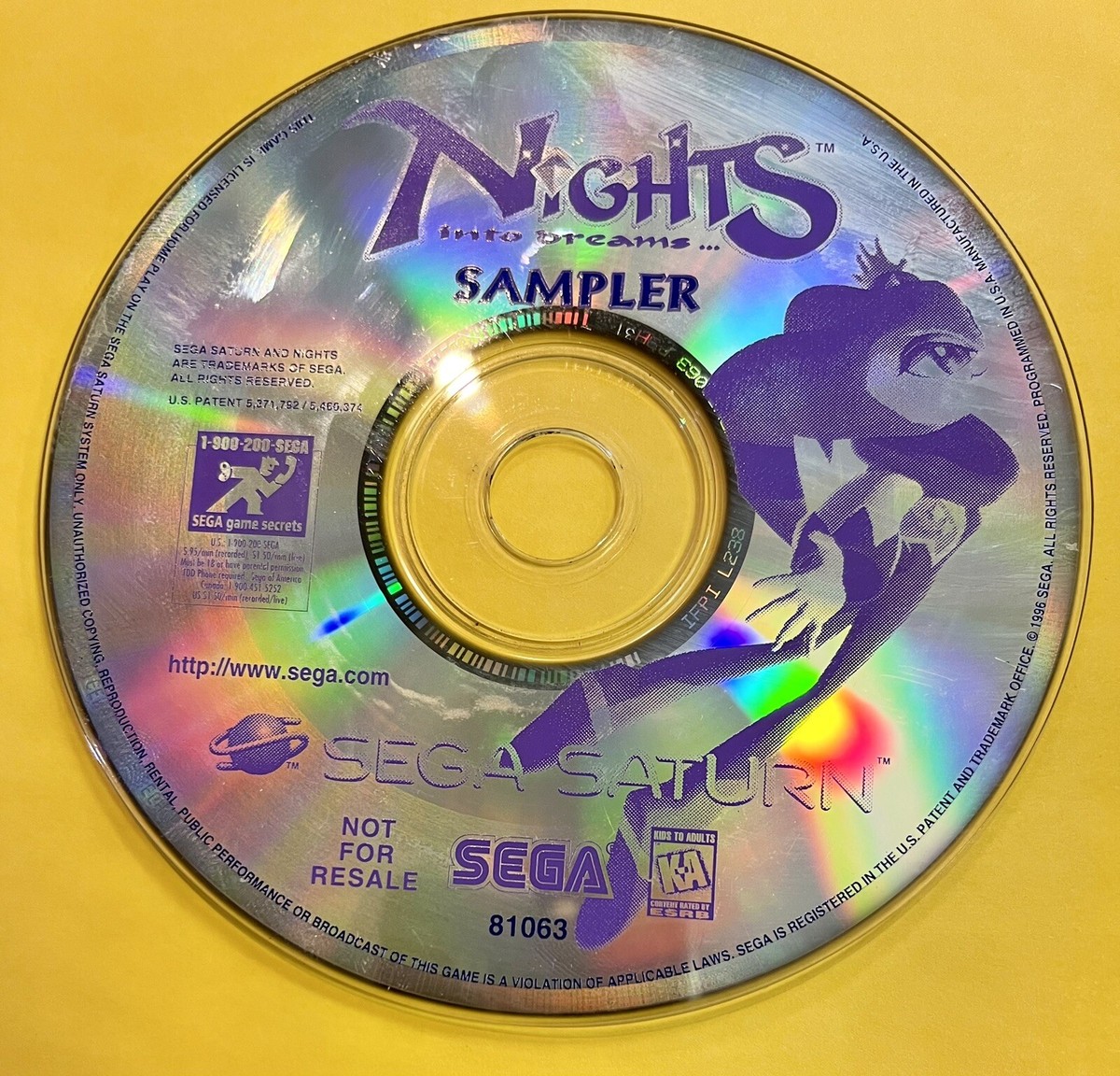 Nights Into Dreams… Not for Sale SAMPLER (Sonic Team, 1996) Sega