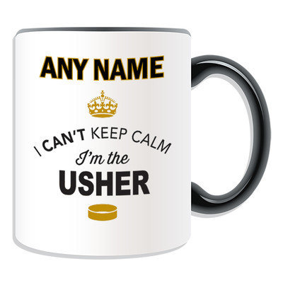 Personalisiertes Geschenk Can't Keep Calm I'm The Usher Tasse Spardose Tasse Neuheit lustig