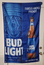 Bud Lite Logo Flag Banner 3x5 ft Mancave Garage Flag MX/SX