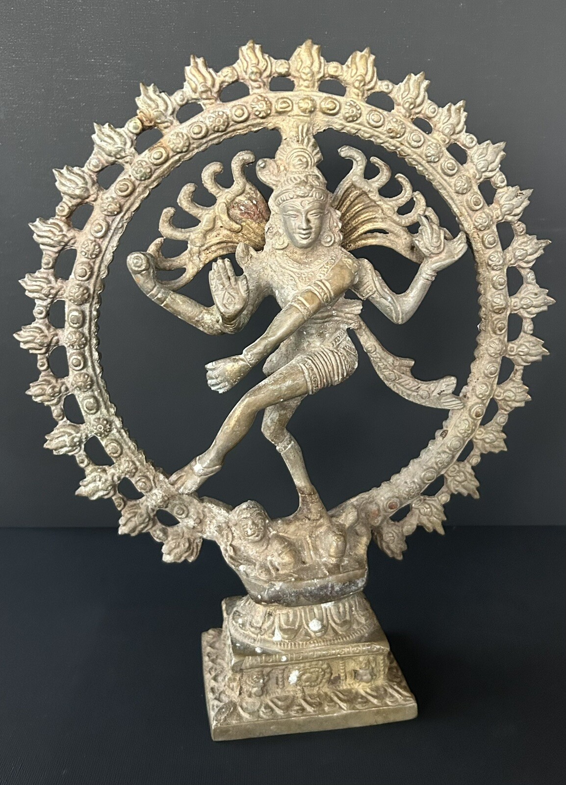 LARGE 11” Dancing Hindu God Shiva Nataraja Bronze Statue Sculpture 5 LBS