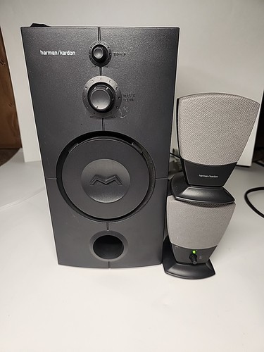 Harmon Kardon HK395 3pc Speaker System Subwoofer & Satellite Speakers Nice!! - 第 12/12 張圖片