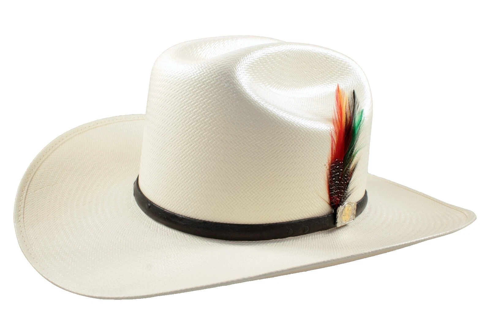 Sombrero de vaquero paja blanco para hombres